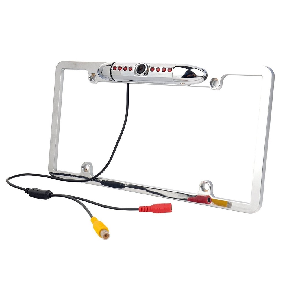 Absolute CAM2100S Chrome License Plate Frame Front Camera Night Vision Car Front