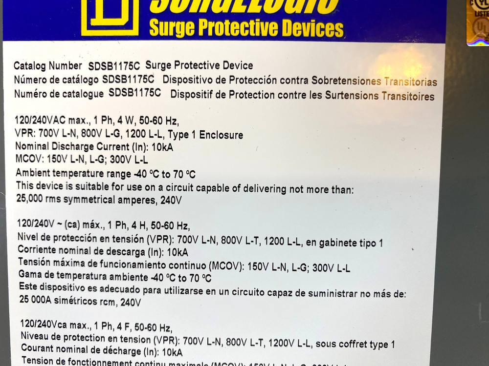 HEPD Surge Protector Square D Surelogic Protective Device