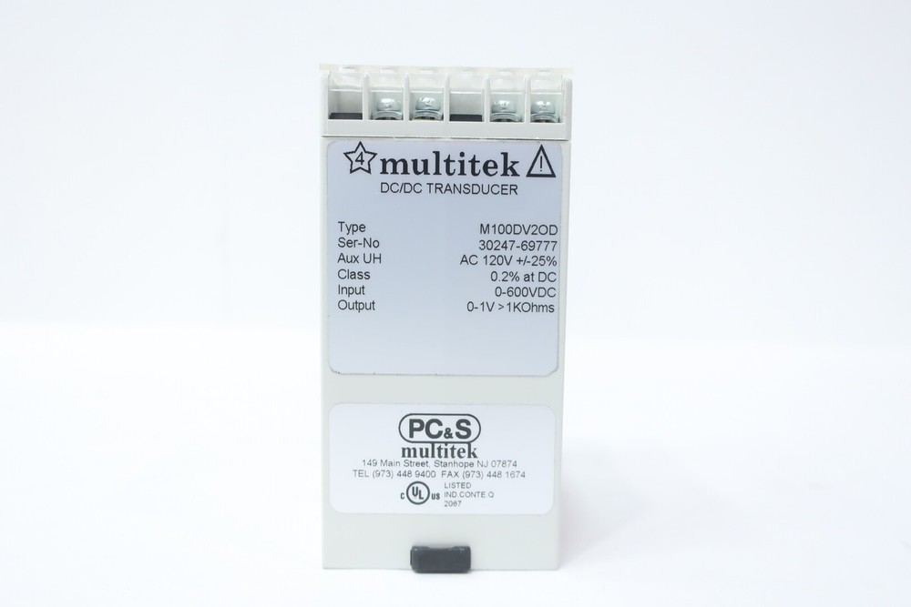 Multitek M100DV2OD Dc/dc Transducer 120v-dc 0-600v-dc