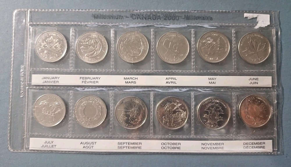 2000  Canada 25 Cent Confederation  12 Coins Uncirculated ( CA.#53 )