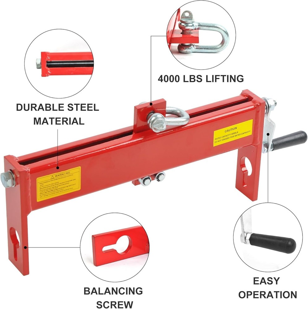 Lightweight Load Leveler Crane with Chains - Versatile Engine Lifting Tool