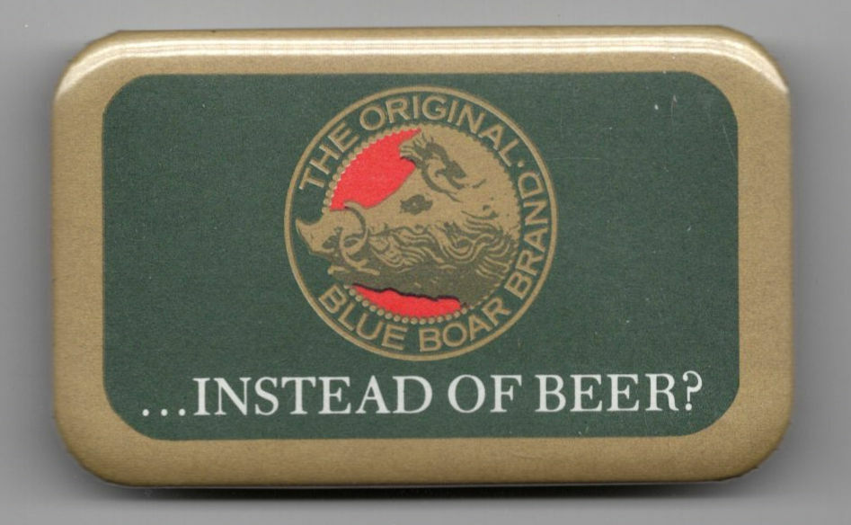Blue Boar Brand Pale Ale Rectangular Pinback Button Henry Weinhard Advertising