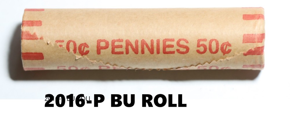 2016-P Lincoln Cent BU Original Bank Roll