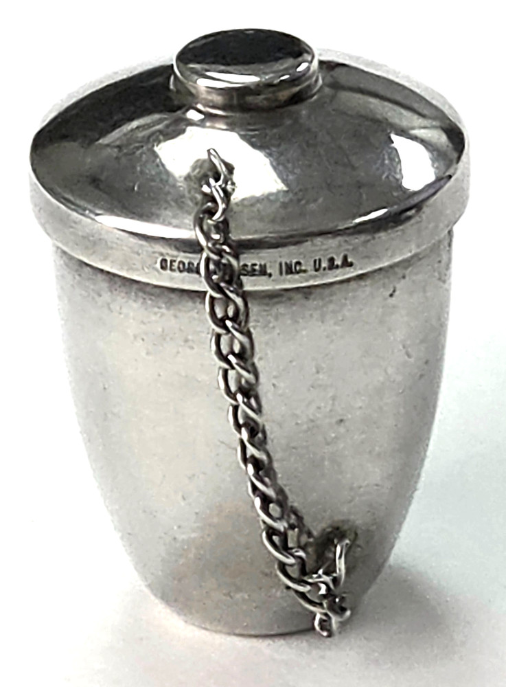 Georg Jensen Sterling Silver Acorn Pill Box