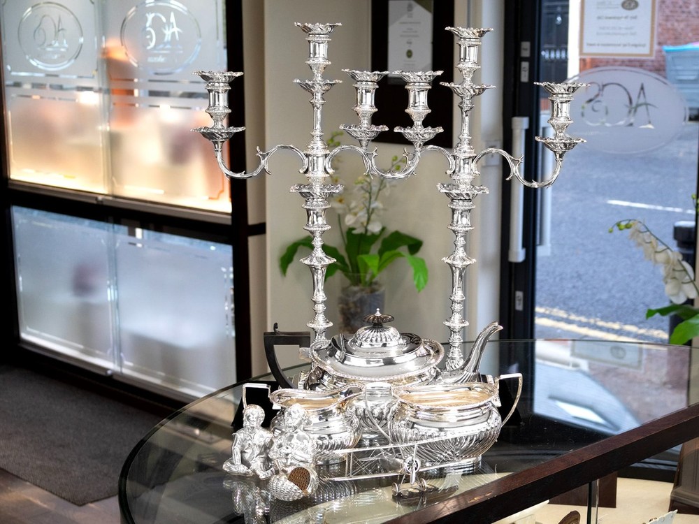 Antique Sterling Silver Candelabra