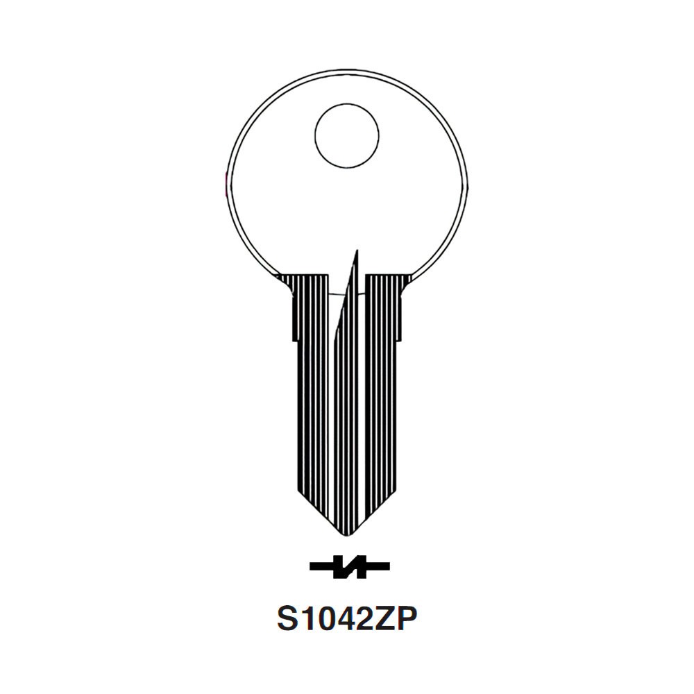 S1042ZP Key Blank Nickel