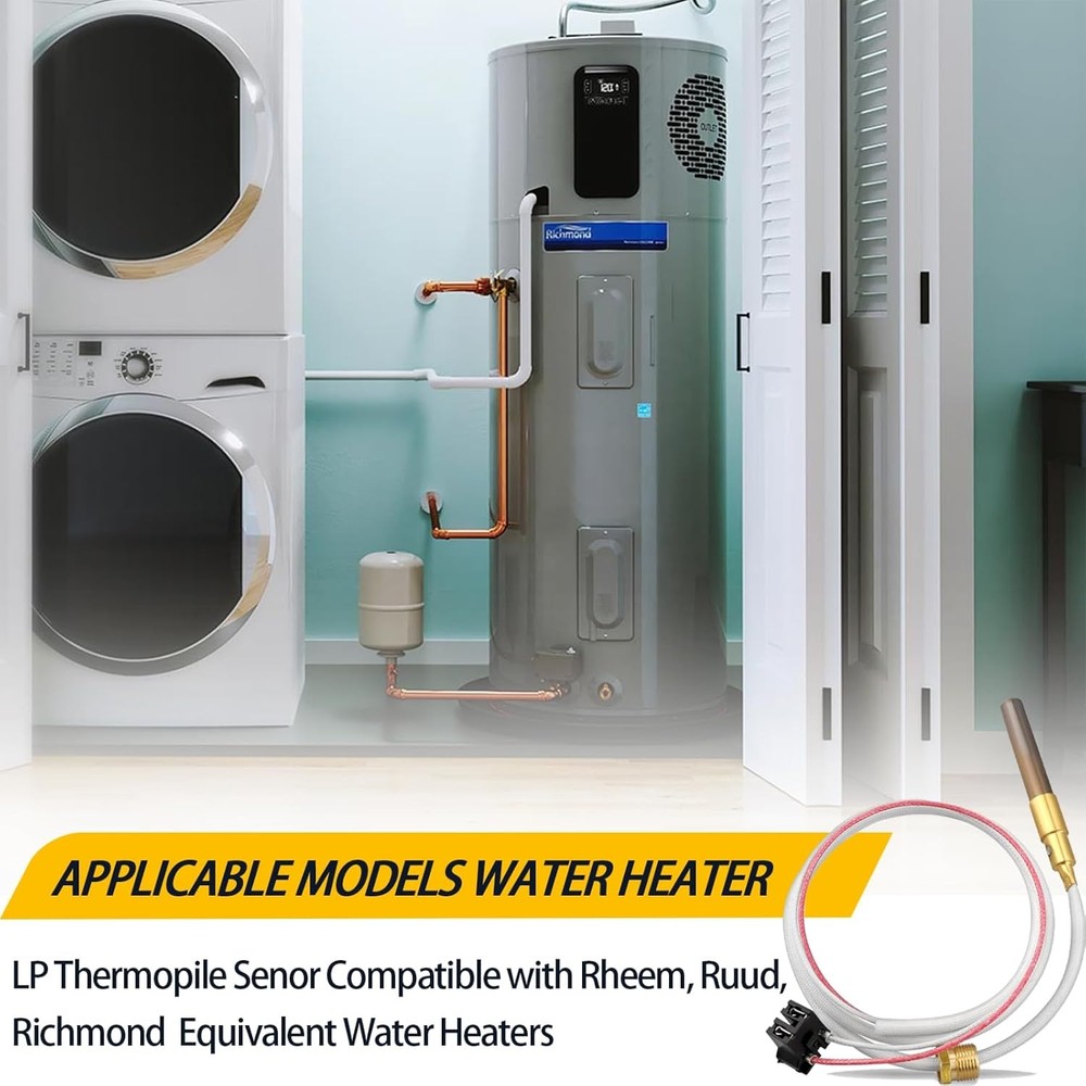 LP Thermopile Senor Component for Pilot Burner Assembly Replace White