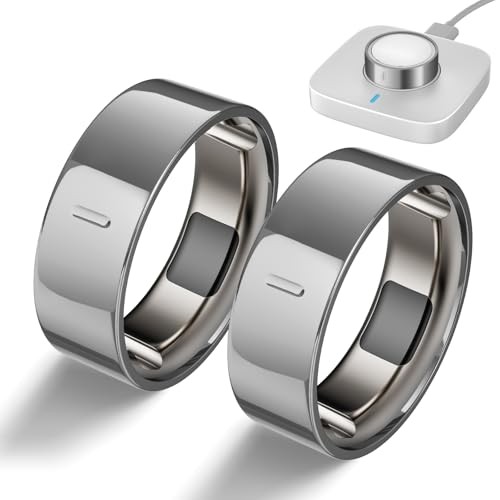 High-Gloss Plated Covers Compatible with Oura Ring Gen 4/Oura Size 8 2 Silver