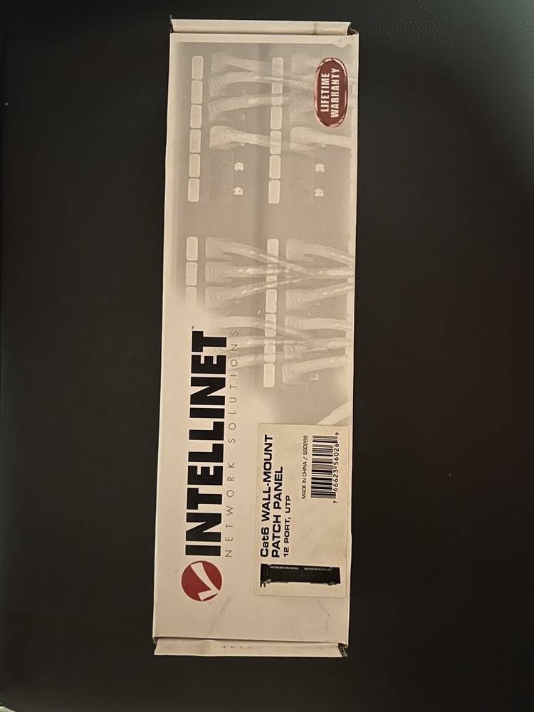 Intellinet Network Solutions 560269 Cat6 Wall-Mount Patch Panel 12 Port UTP