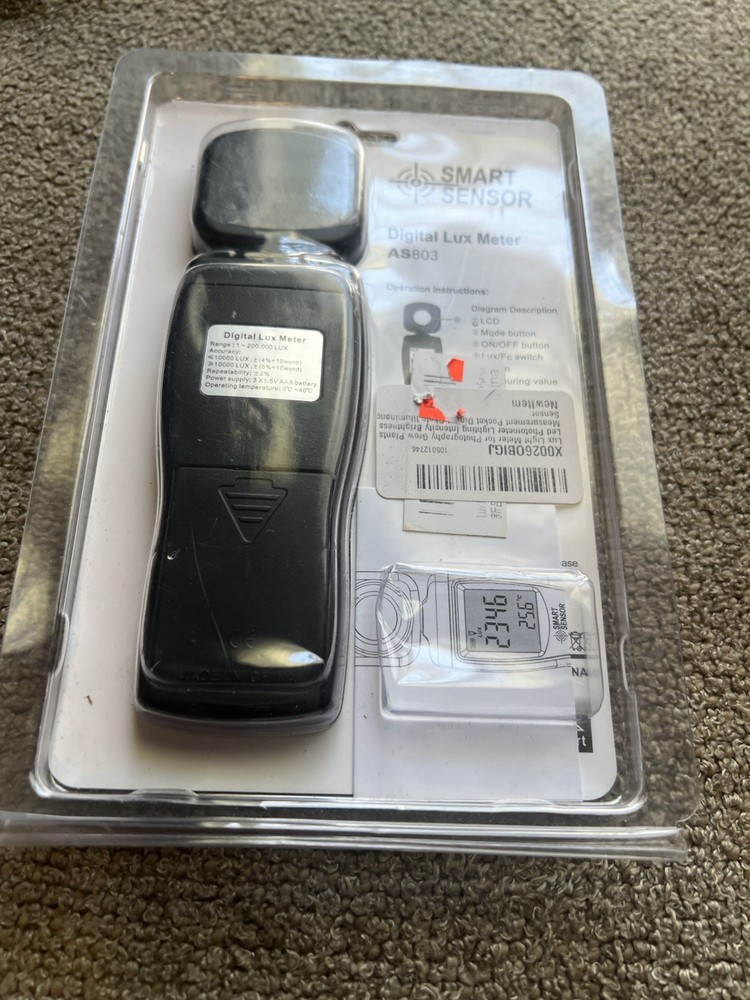 Smart sensor Digital Lux Meter As803