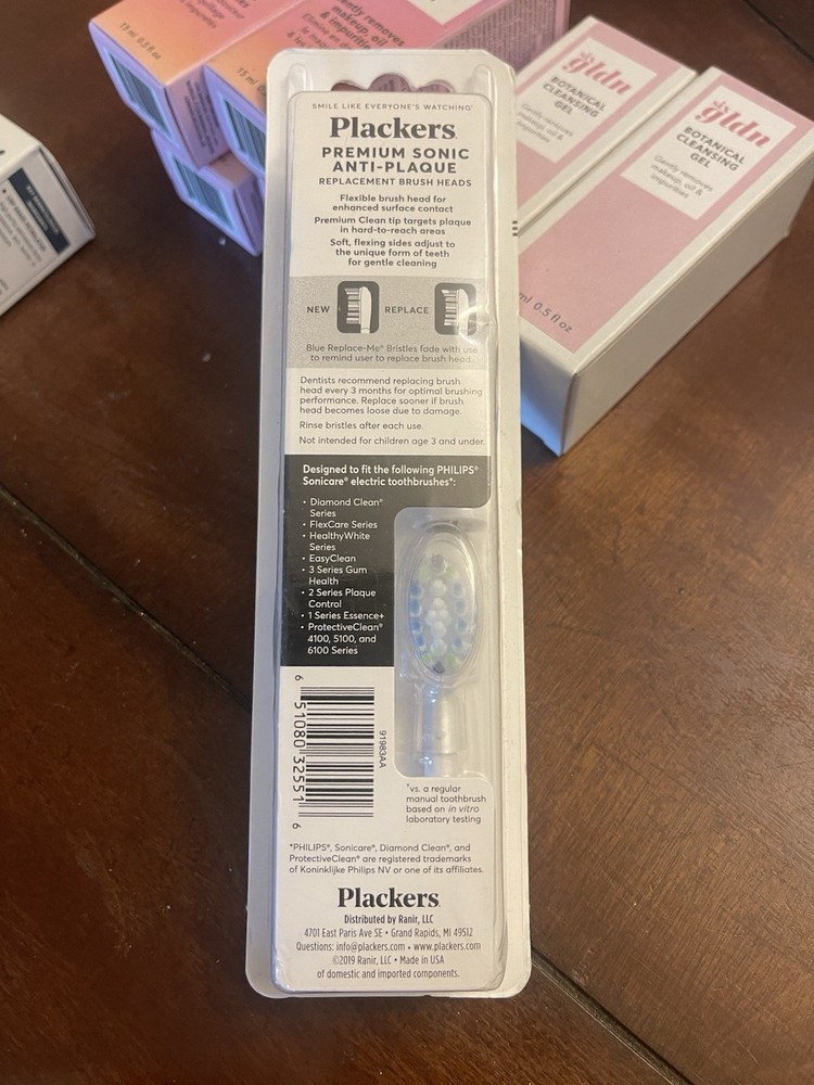 Plackers Premium Sonic Anti-Plaque Replacement Brush Heads Medium