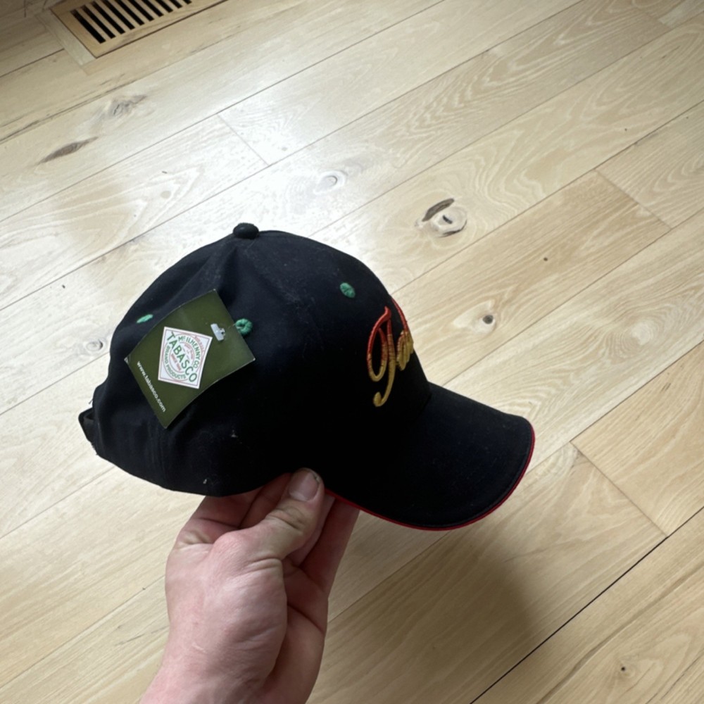 Tabasco Brand Black Adjustable Cap Embroidered Logo Restaurants Theme