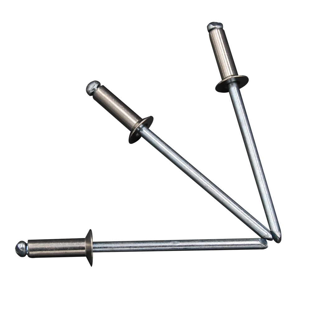 100pcs M6 Diameter Stainless Steel Open End Countersunk Head Blind Pop Rivets