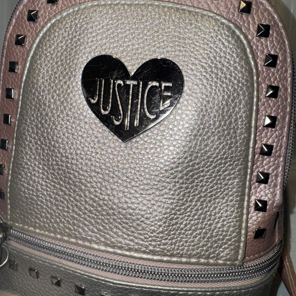 Justice Pebbled Studded Mini Backpack - Rarely Used and Beautiful