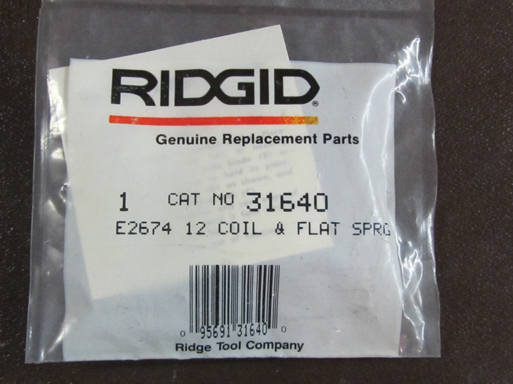 RIDGID 12" PIPE WRENCH COIL & SPRING, No. 31640, E2674