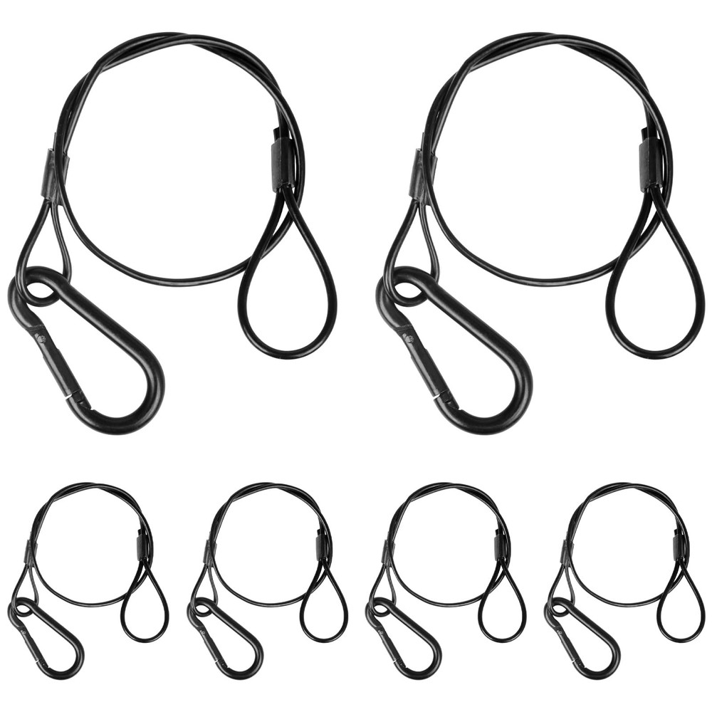 Lighting Safety Cable with Loops(6-Pack), 25kg Load Stage Light Safety Cable ...