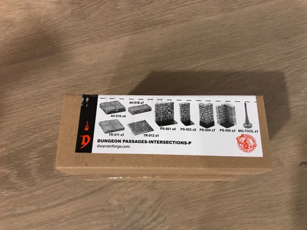 Dwarven Forge 5-A132-P Dungeon Passages - Intersections New Painted