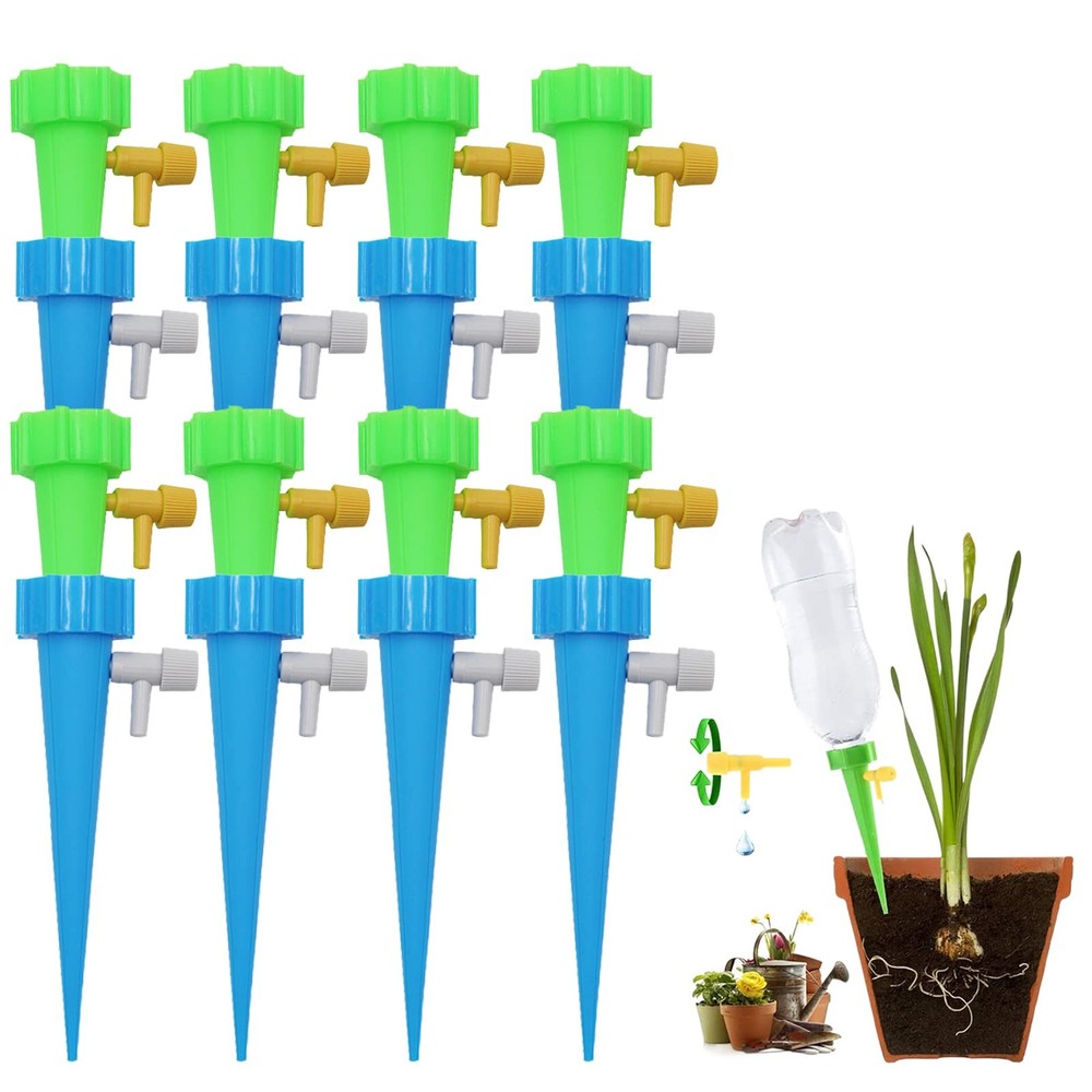 16PCS Plant Self Watering Insert Spikes Device, Automatic Water Control Syste...