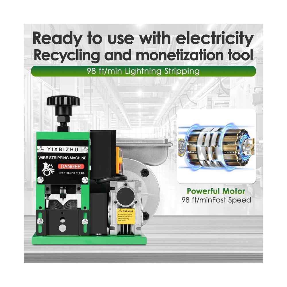 160W Electric Wire Stripper Machine, 30 m/min Automatic Cable Stripping Tool ...