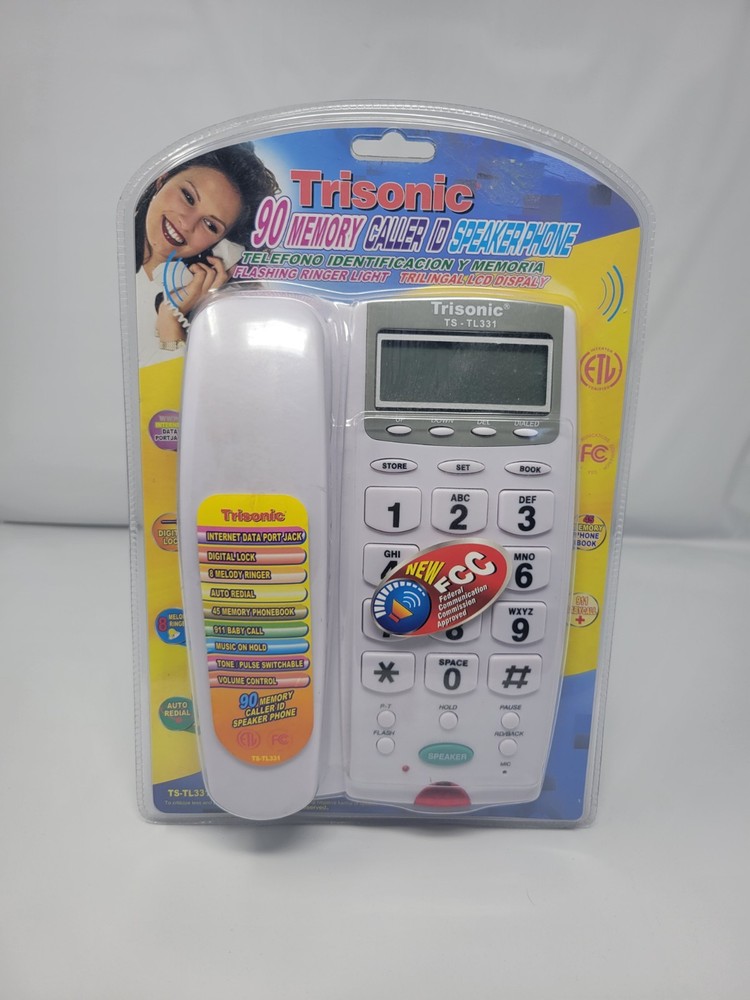 Trisonic TS-TL331 90 Memory Caller I.D. Speaker Phone New