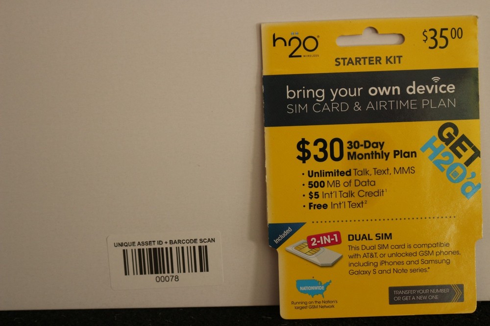 H2O $30 Unlimited plan + Sim Card + First month