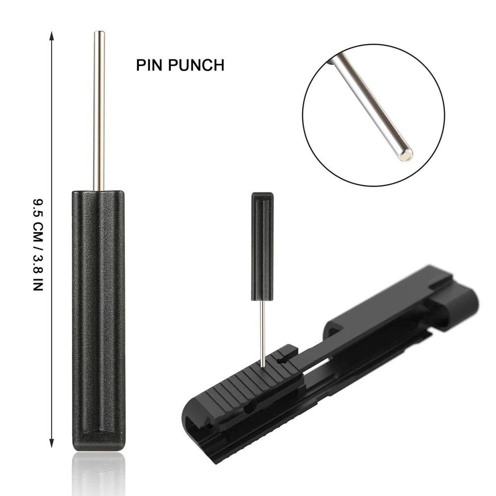LUSOFAE Tool Kit for Glock with Front Sight Remove,Magazine Black