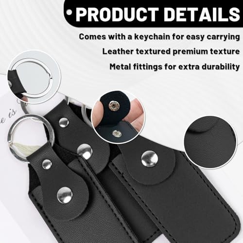 6 Pcs Flash Drive Holder, Leather Storage Case, Flash Drive Storage Case, Black