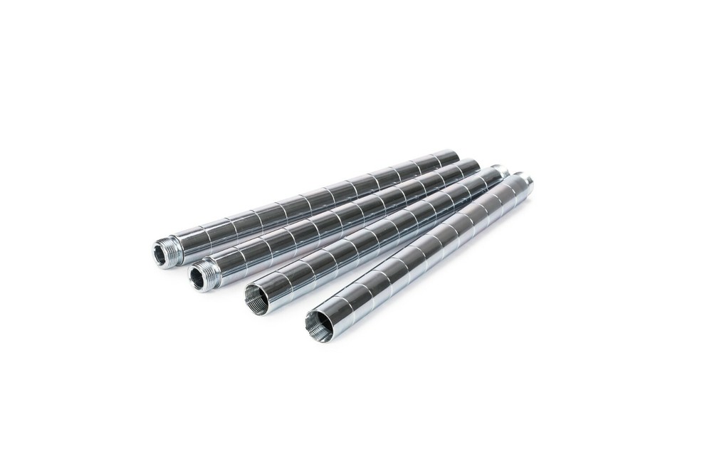 12" Extension Pole, 7/8" pole diameter 1.0 mm thickness, Chrome Color, 4-PACK