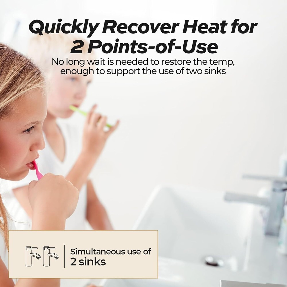 Instant Hot Water Heater 2.5 Gallon Electric Mini-Tank, Under Sink & Compact