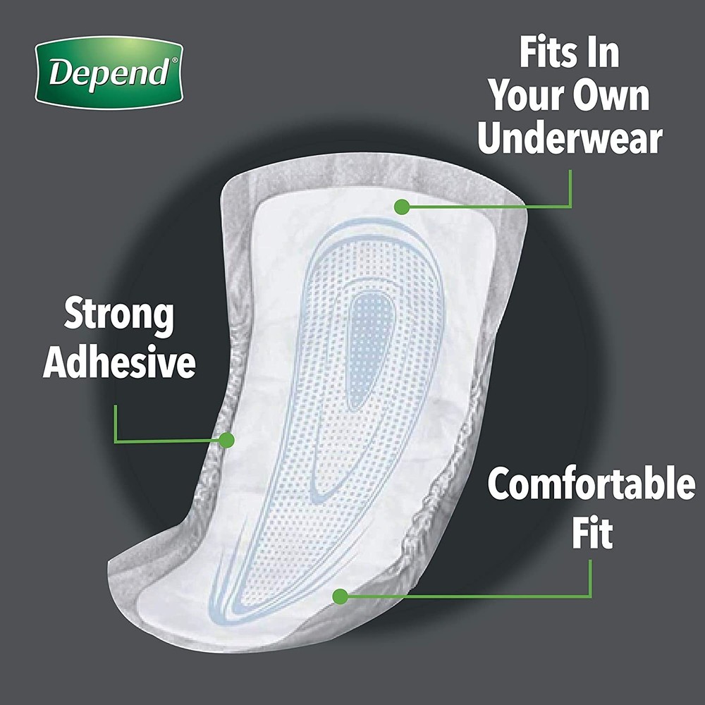 Depend Incontinence Guards/Bladder Control Pads for Men, Maximum Absorbency, 10