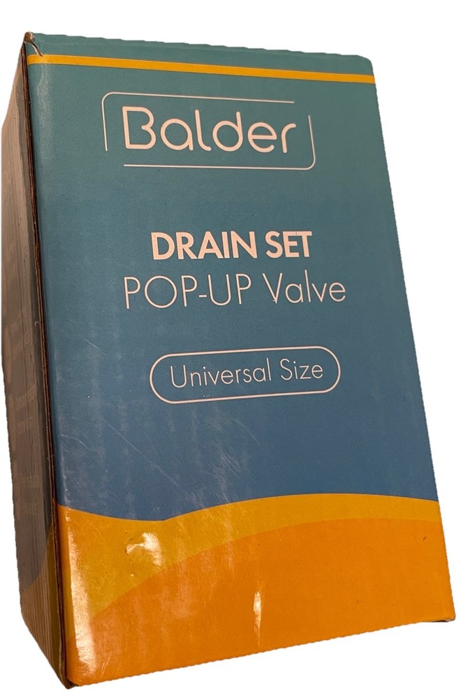 Balder Drain Set Pop-up Valve Universal Size, NEW