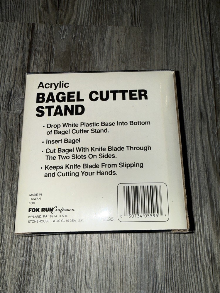 Fox Run Bagel Cutter/Holder Acrylic Mcm