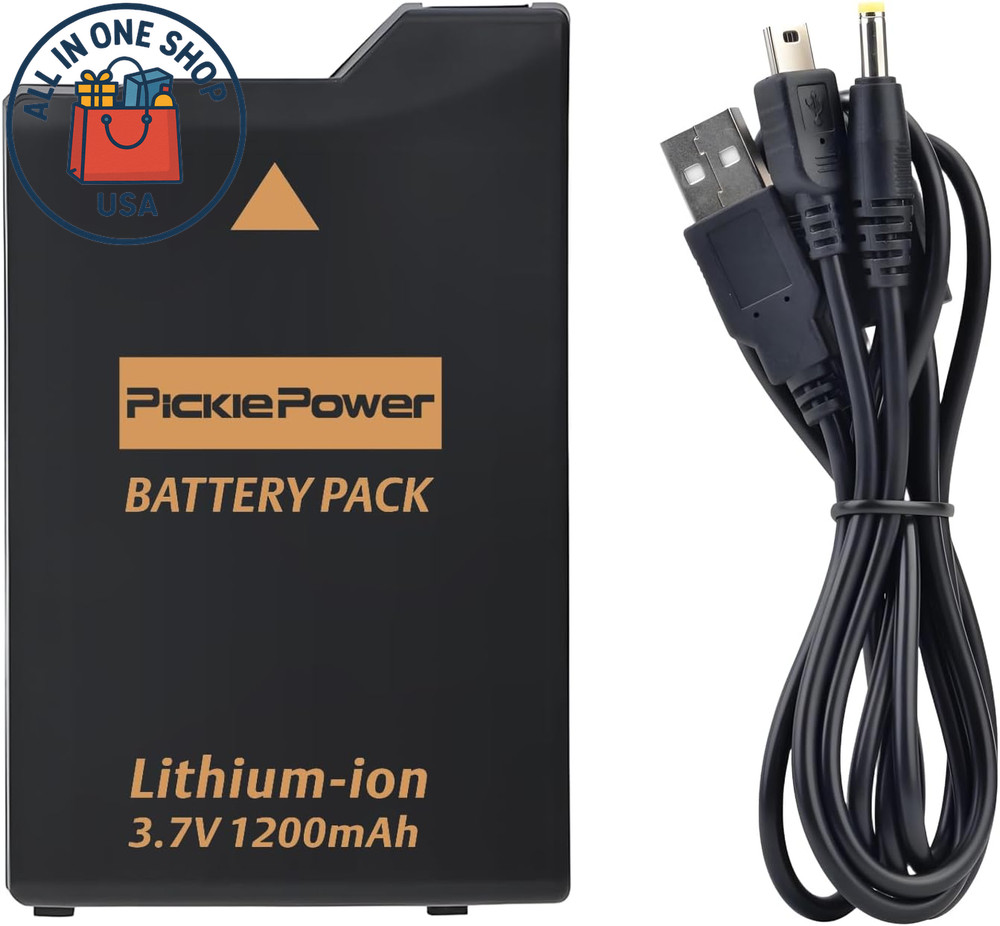 Rechargeable Game Console Battery with Charging Cable Replacement