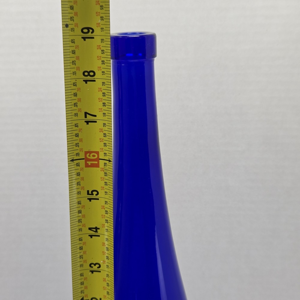 19" Tall Cobalt Blue Glass Bottles(2)