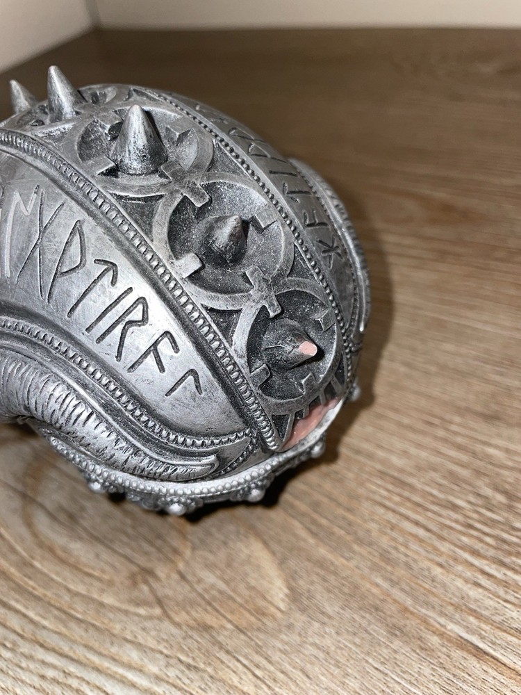 Frost PCT Steampunk Gothic Silver Toned Viking Skull Prop Pacific Giftware