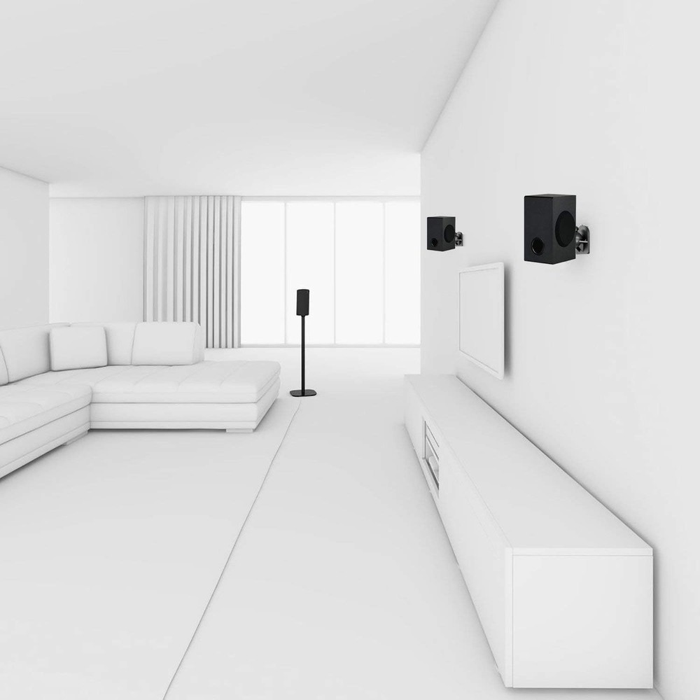 WALI Speaker Wall Mounts, Bookshelf Mount 4 Pack, Black