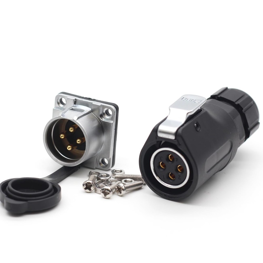 XHP20 4Pin Waterproof Power Connector Plug Socket IP67,Electrical Wire Connec...