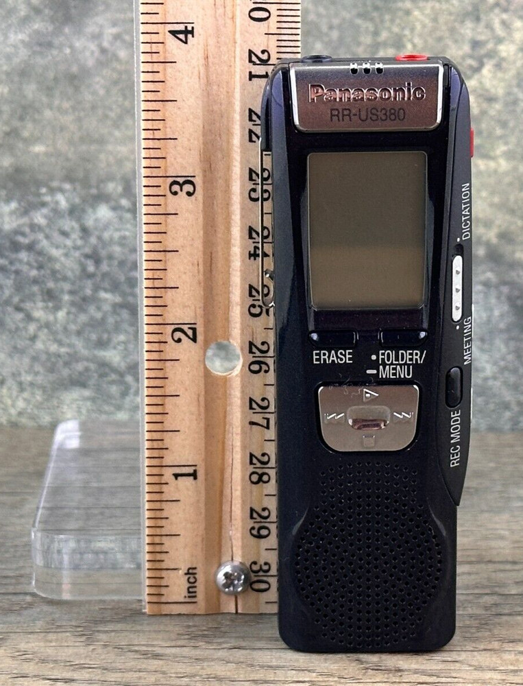 Panasonic RR-US380 Compact IC Digital Voice Recorder - Tested - USB