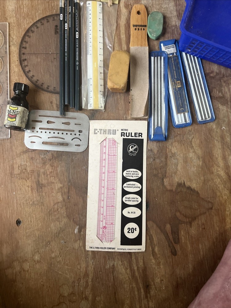 Drafting Tools Lot Dietzgen Vintage