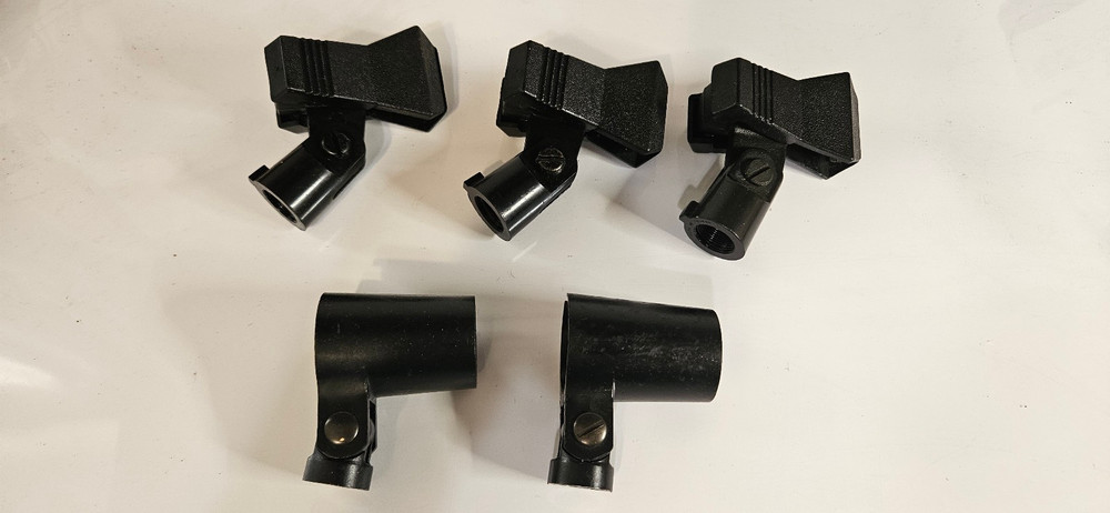 Vintage Threading Microphone Clip Clip On Mounts (5)