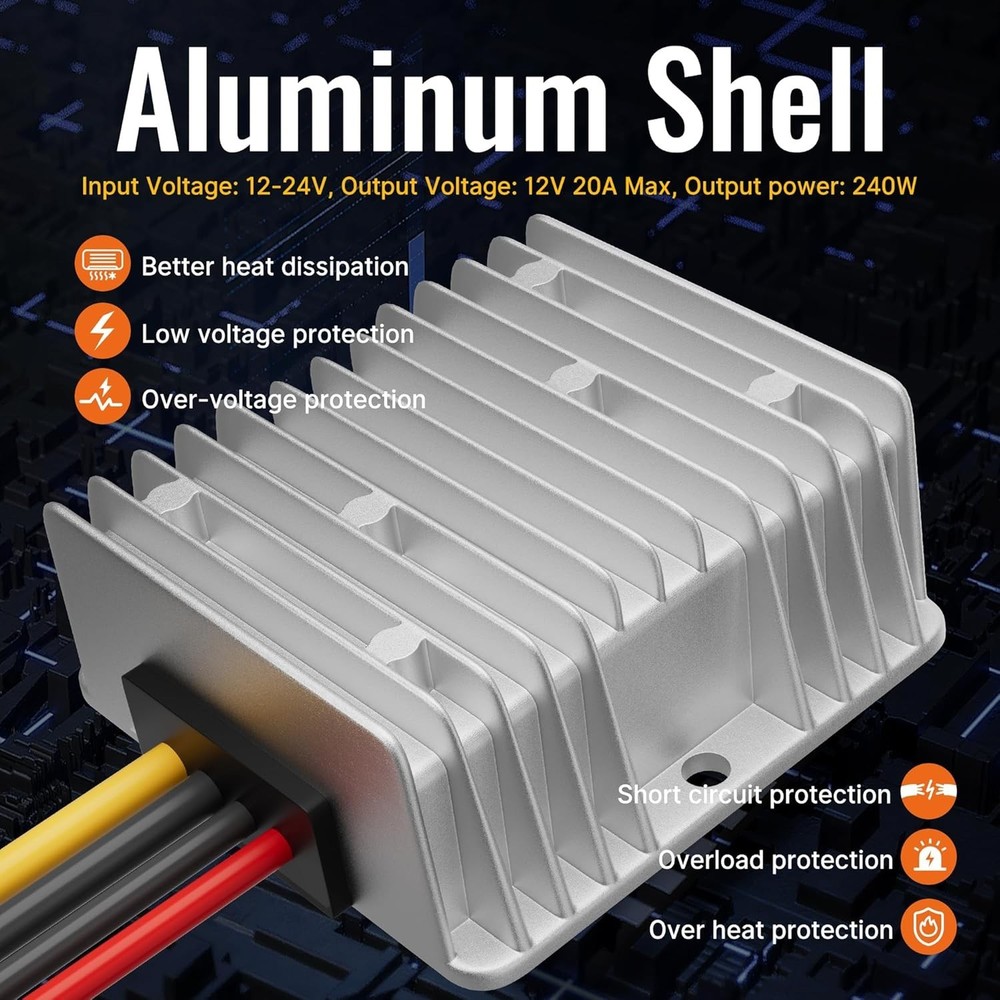Versatile Step Down Converter: 20V to 12V with Multiple Protection Features