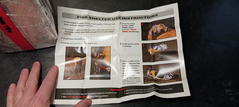 FSS Fire Shelter M-2002 5100-606 Forest Service Spec