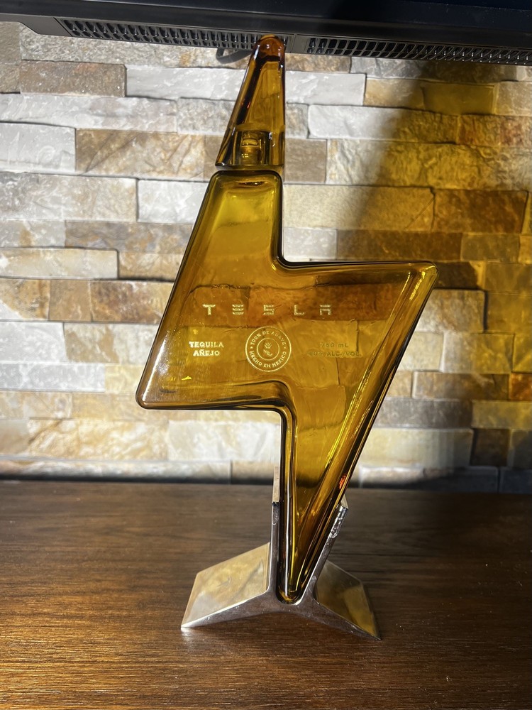 Tesla Tequila Empty Bottle Collectible