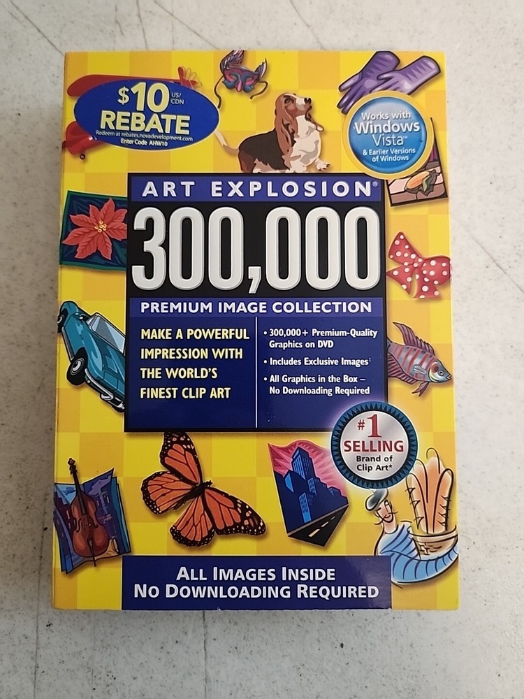 Nova Development Art Explosion 300,000 Software DVD Premium Image Collection NOS