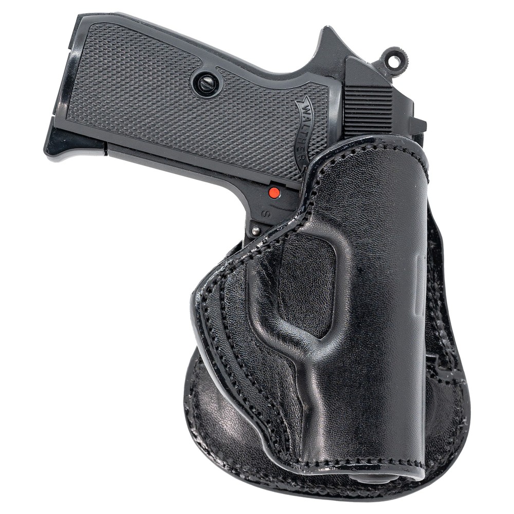 PADDLE HOLSTER FOR RUGER LCP. OWB LEATHER PADDLE WITH ADJUSTABLE CANT.