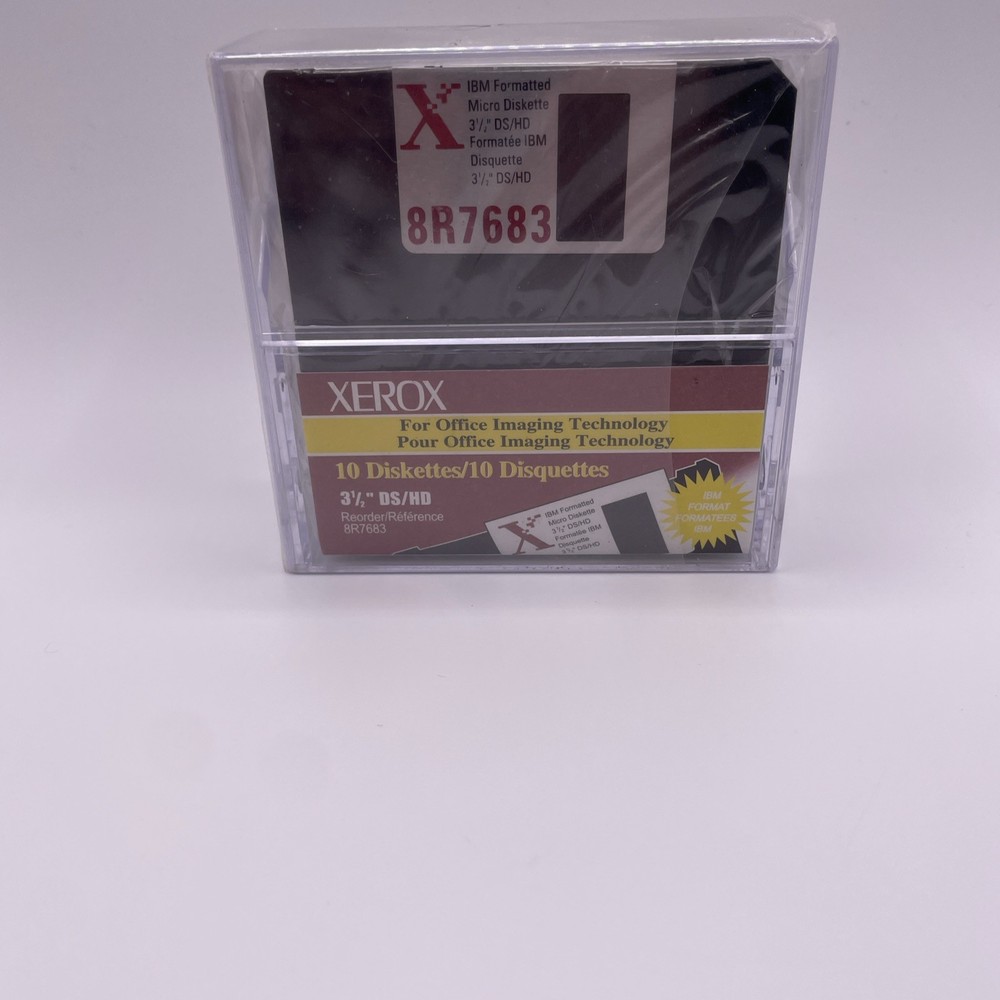 Xerox 10 Pack Diskettes DS/HD 8R7683 IBM Format Formatted Micro Diskette NEW