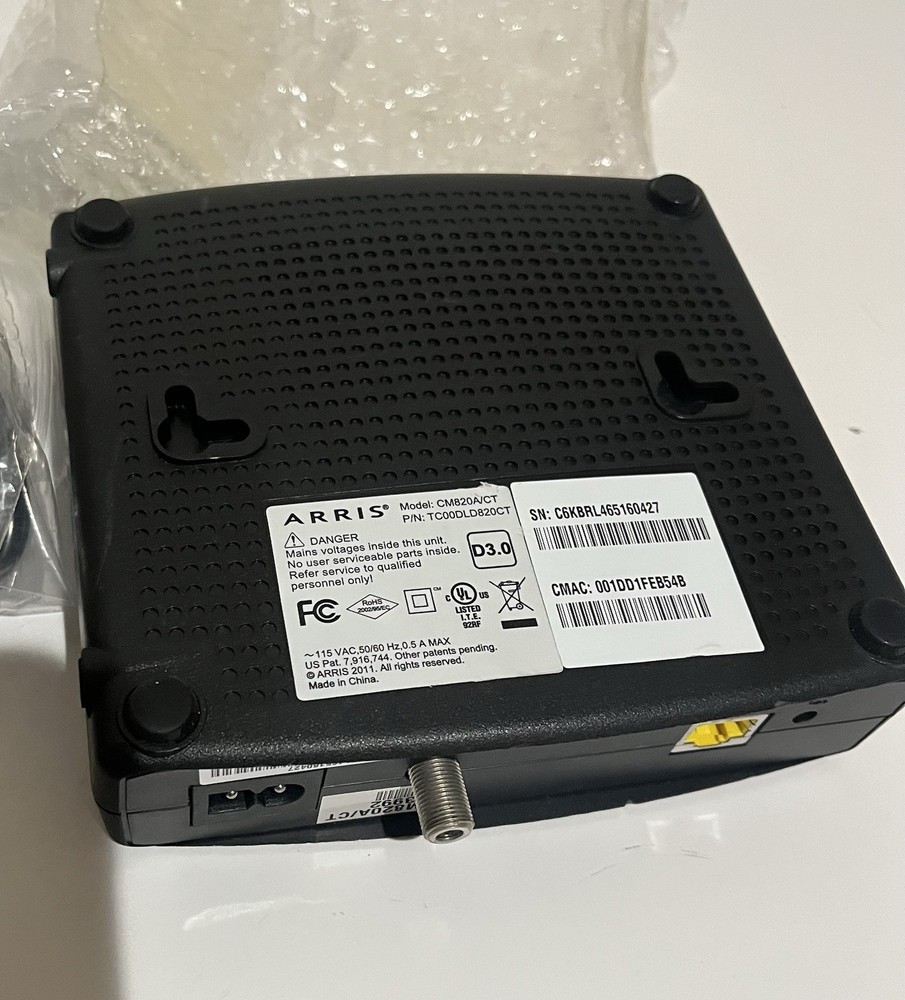 Arris CM820A DOCSIS 3.0 Cable Modem (Comcast Version)
