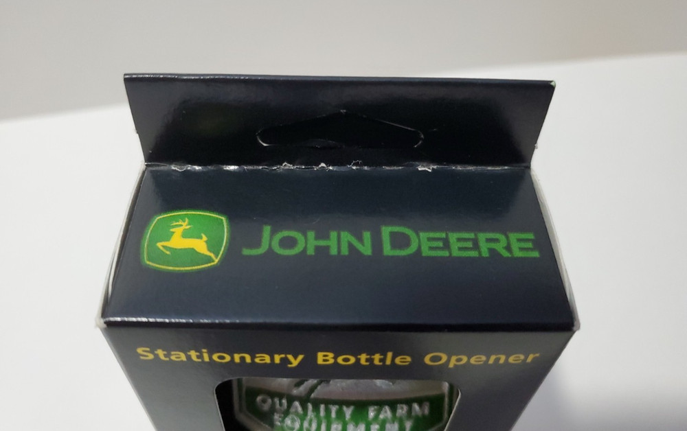 John Deere Stationary Cast Iron Bottle Opener NIB