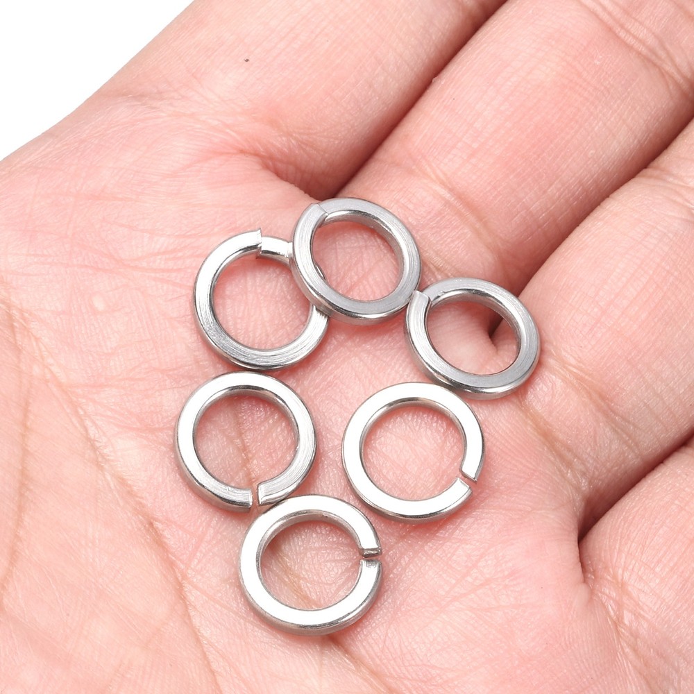 100 Pcs Spring Lock Washer M8 304 Stainless Steel Split Lock Washers