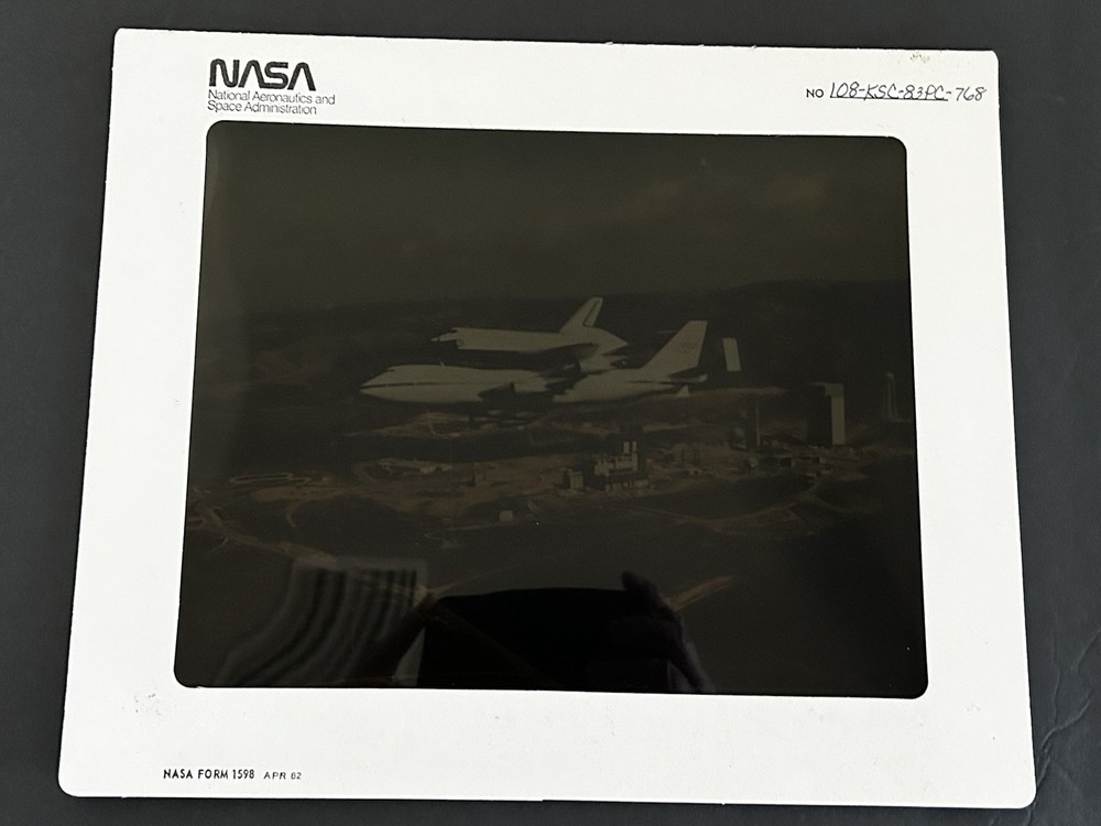 1983 NASA KSC Space Shuttle Orbiter 747 Transport Presentation Transparency